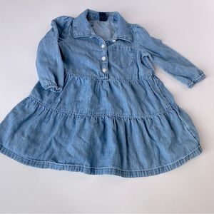 Baby Gap Long Sleeve Denim Dress size 2 t